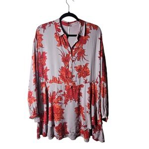 Free People Shake it Mini Dress Boho Floral Size Extra‎ Small XS Girly Buttons